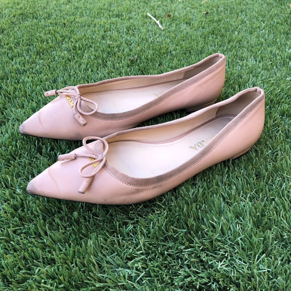 Prada leather ballet flats